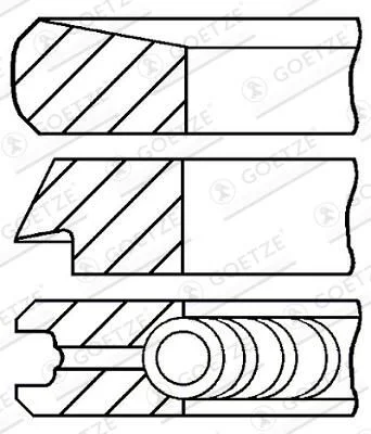 Stūmoklio žiedų komplektas GOE 08-140000-00