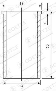 Cilindro įvorė GOE 14-020290-00