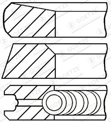 Stūmoklio žiedų komplektas GOETZE ENGINE 08-113500-00
