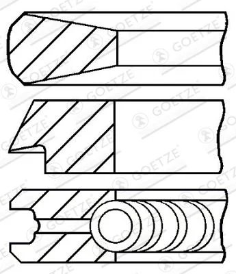 Piston Ring Set GOETZE ENGINE 08-114400-00