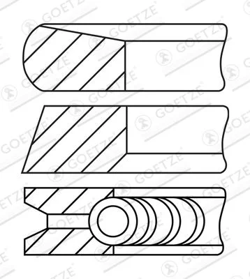Piston Ring Set GOETZE ENGINE 08-137507-30