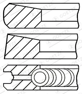 Stūmoklio žiedų komplektas GOETZE ENGINE 08-287100-00