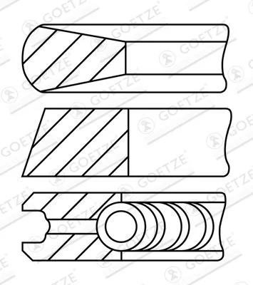 Stūmoklio žiedų komplektas GOETZE ENGINE 08-320200-30