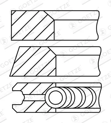 Stūmoklio žiedų komplektas GOETZE ENGINE 08-322400-10