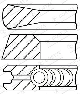 Stūmoklio žiedų komplektas GOETZE ENGINE 08-326300-00