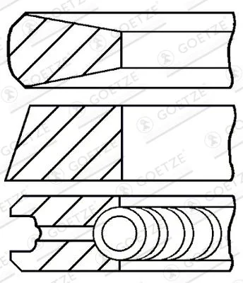 Stūmoklio žiedų komplektas GOETZE ENGINE 08-421600-10
