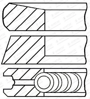 Stūmoklio žiedų komplektas GOETZE ENGINE 08-424900-00