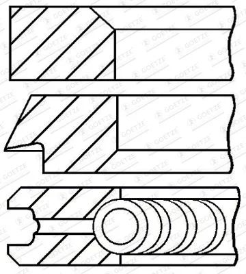 Stūmoklio žiedų komplektas GOETZE ENGINE 08-426900-00