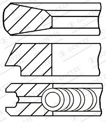 Piston Ring Set GOETZE ENGINE 08-429200-00
