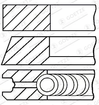 Piston Ring Set GOETZE ENGINE 08-432300-00