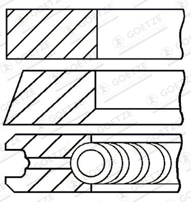 Piston Ring Set GOETZE ENGINE 08-434300-00