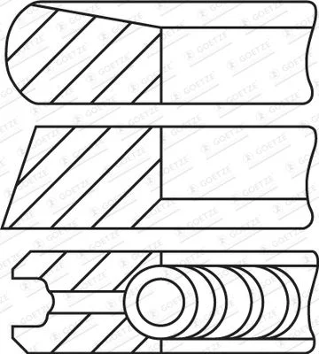 Stūmoklio žiedų komplektas GOETZE ENGINE 08-435207-00