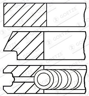 Piston Ring Set GOETZE ENGINE 08-436506-00