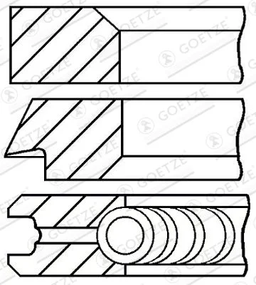 Stūmoklio žiedų komplektas GOETZE ENGINE 08-437000-00
