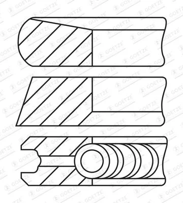 Stūmoklio žiedų komplektas GOETZE ENGINE 08-443108-00