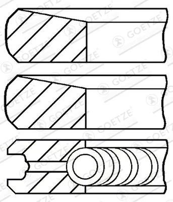 Stūmoklio žiedų komplektas GOETZE ENGINE 08-443507-00