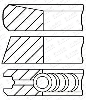 Stūmoklio žiedų komplektas GOETZE ENGINE 08-447400-00