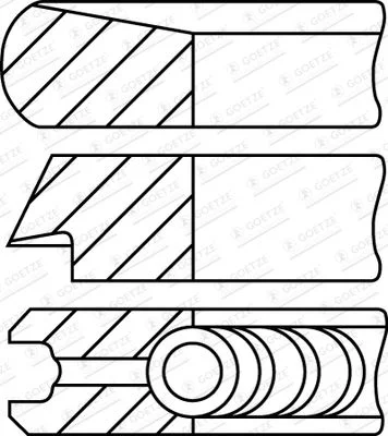 Stūmoklio žiedų komplektas GOETZE ENGINE 08-452407-00