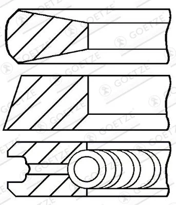 Stūmoklio žiedų komplektas GOETZE ENGINE 08-704500-00