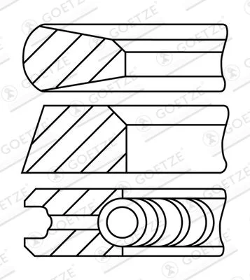Stūmoklio žiedų komplektas GOETZE ENGINE 08-784800-10