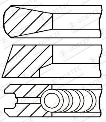 Stūmoklio žiedų komplektas GOETZE ENGINE 08-854700-00