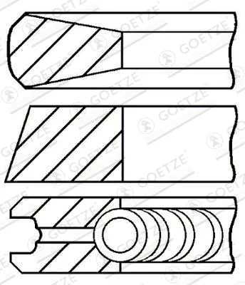 Stūmoklio žiedų komplektas GOETZE ENGINE 08-879200-00