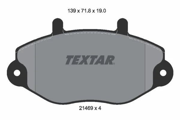 Stabdžių trinkelių rinkinys, diskinis stabdys TEXTAR 2146901