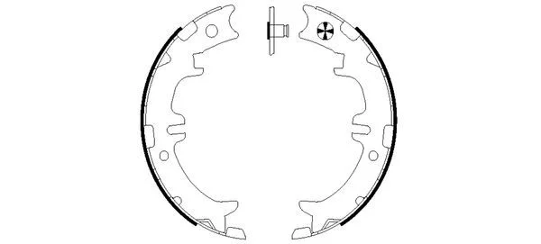 Brake Shoe Set, parking brake TEXTAR 91060500