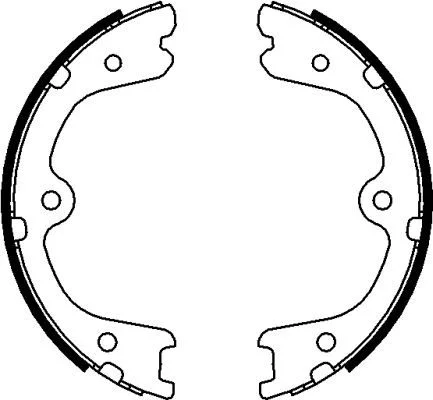 Brake Shoe Set, parking brake TEXTAR 91073200