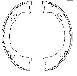 Brake Shoe Set, parking brake TEXTAR 91073600