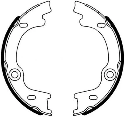 Brake Shoe Set, parking brake TEXTAR 91076400