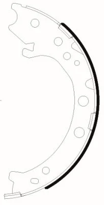 Brake Shoe Set, parking brake TEXTAR 91083100