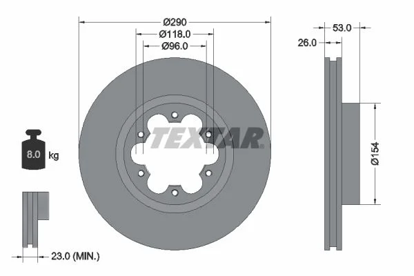 Brake Disc TEXTAR 93240600