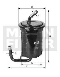 Kuro filtras MANN-FILTER WK 614/13