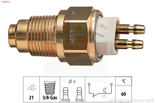 Temperature Switch, coolant warning lamp EPS 1.840.071