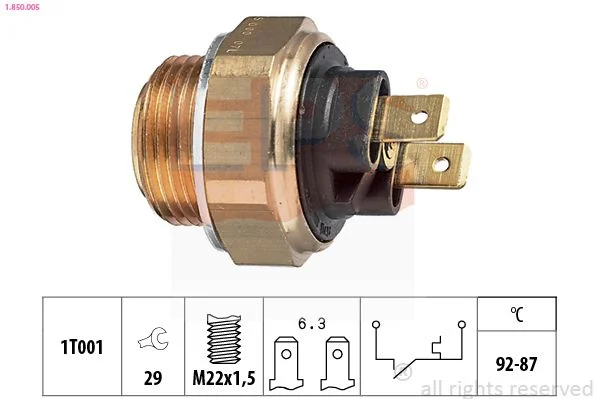 Spínač teploty, ventilátor chladiča EPS 1.850.005
