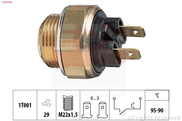 Spínač teploty, ventilátor chladiča EPS 1.850.020