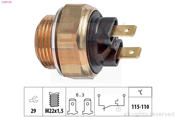 Temperature Switch, radiator fan EPS 1.850.135