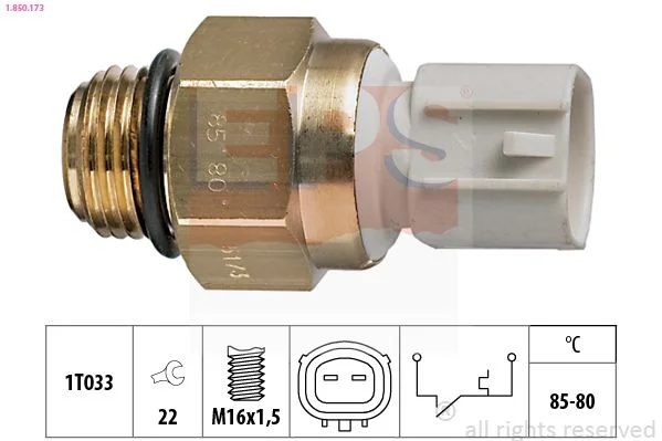 Temperature Switch, radiator fan EPS 1.850.173