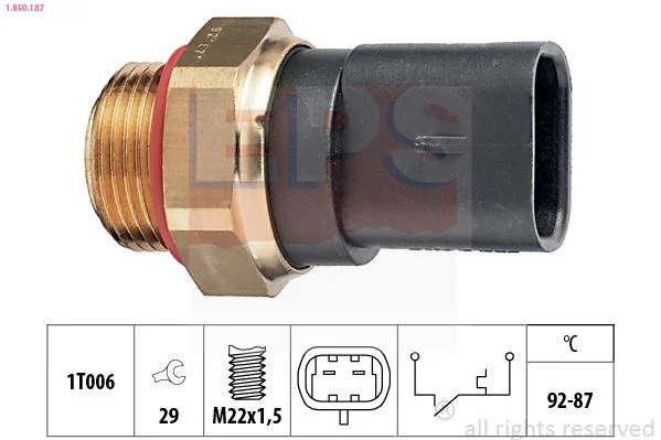 Spínač teploty, ventilátor chladiča EPS 1.850.187