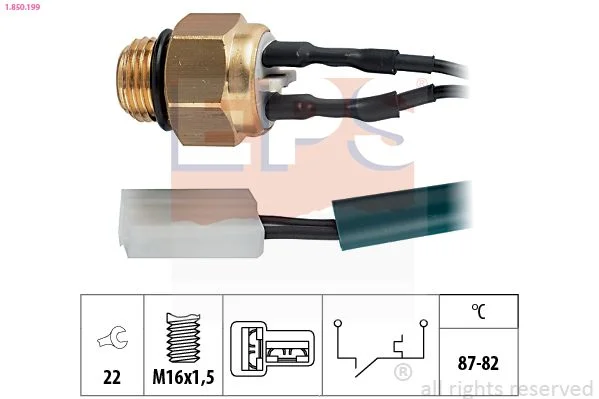 Temperature Switch, radiator fan EPS 1.850.199