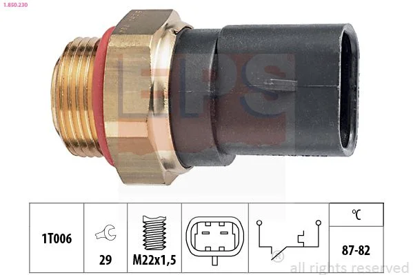 Spínač teploty, ventilátor chladiča EPS 1.850.230