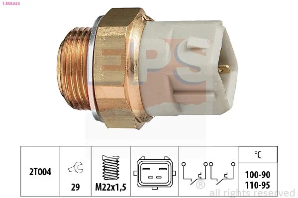 Spínač teploty, ventilátor chladiča EPS 1.850.624
