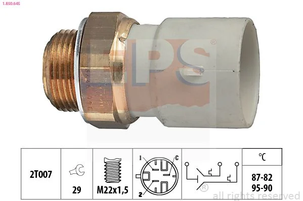 Spínač teploty, ventilátor chladiča EPS 1.850.645