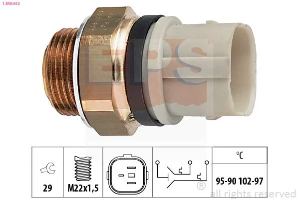 Spínač teploty, ventilátor chladiča EPS 1.850.652