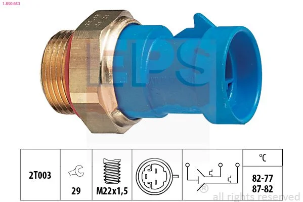 Spínač teploty, ventilátor chladiča EPS 1.850.653