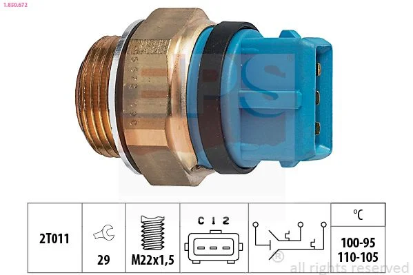 Spínač teploty, ventilátor chladiča EPS 1.850.672