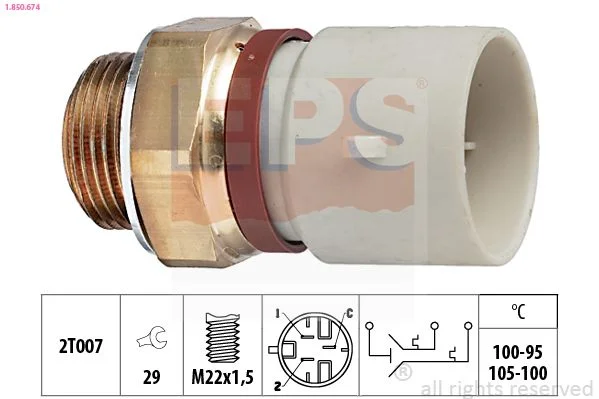 Spínač teploty, ventilátor chladiča EPS 1.850.674