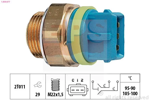 Temperature Switch, radiator fan EPS 1.850.677