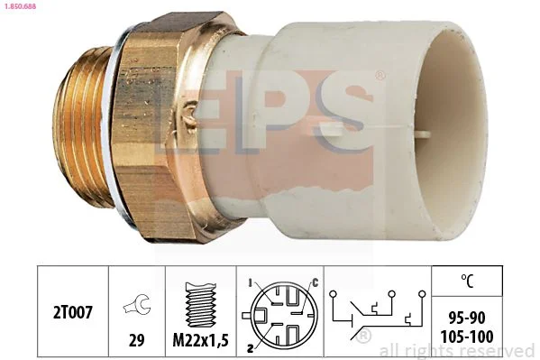Spínač teploty, ventilátor chladiča EPS 1.850.688